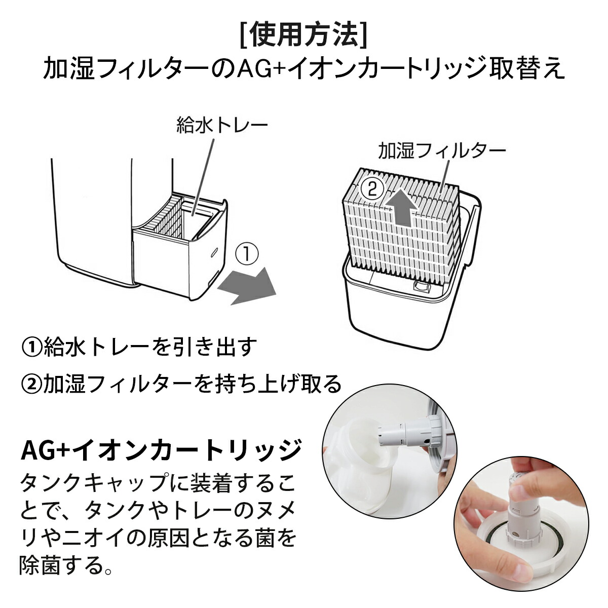 シャープ 加湿器 フィルター HV-FH7 加湿フィルター hv-fh7 Ag+イオンカートリッジ FZ-AG01K1 fz-ago1k1  気化式加湿機 HV-H55 HV-H55E6用 HV-H75 HV-J55 HV-L75 1セット 互換品 HV-L55 HV-J75 大規模セール