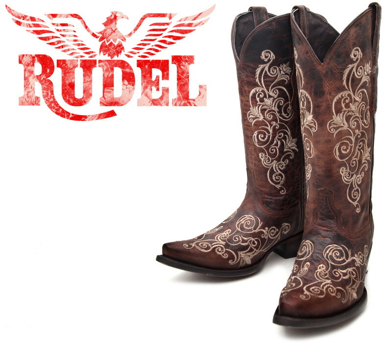 未使用級✨ウエスタンブーツ ブラック RUDEL ルーデル スカル　ドクロ 未使用級✨ウエスタンブーツ ブラック RUDEL ルーデル スカル