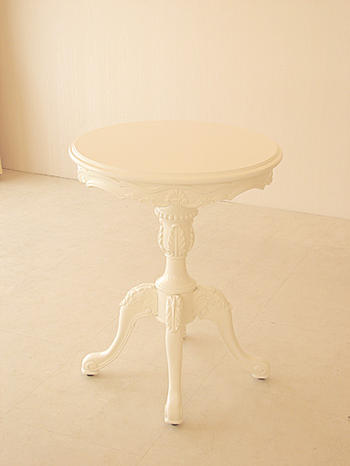 【楽天市場】輸入家具 オーダー家具 プリンセス家具 ティーテーブル φ60 シェルの彫刻 ホワイト色：ウエストハウスギャラリー