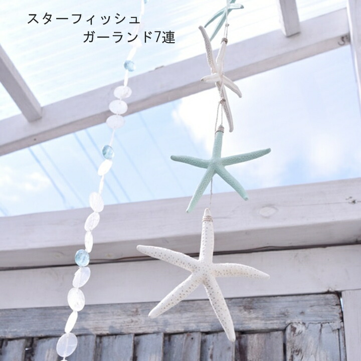 楽天市場 スターフィッシュガーランド7連 Starfish Garland ライトブルー完売 ヒトデ 貝殻 飾り オーナメント サーフスタイル 飾り シェル スター 海 海岸 マリン 天然 Z Westream ウエストリーム