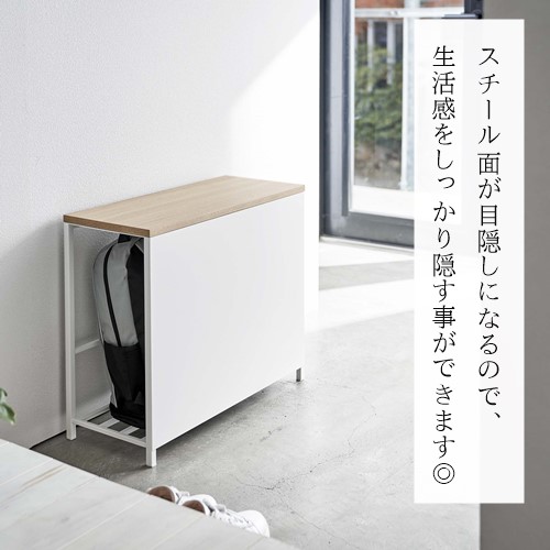 お中元 収納付き玄関ベンチ タワー ホワイト ブラック 玄関 靴箱 おもちゃ ガーデニング 整理 こども 靴 長靴 収納 便利 カバン スチール 目隠し収納 モダン 白 黒 シンプル おしゃれ 丁寧な暮らし シンプルライフ Fucoa Cl