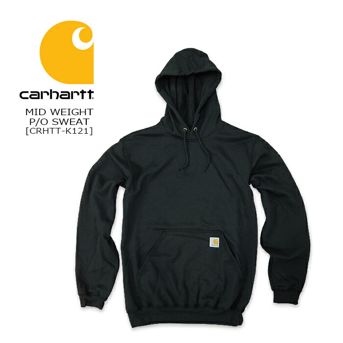 Carhartt(鉄道車両ハート形) MID WEIGHT P/C SWEAT[CRHTTK121] ミッドウェイトプルオーバースウェット ロゴタイプ  ティーシャツ 10.5薬局衡オンス裏起毛  アメカジ【\\9,680】【smtb-kd】【RCP】