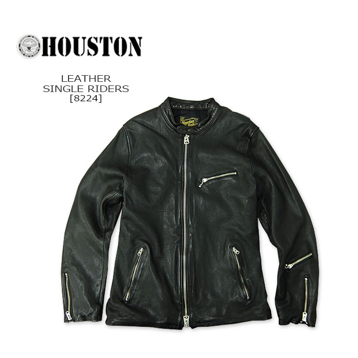 HOUSTON(ヒューストン) LEATHER SINGLE RIDERS[8224] レザーシングルライダース 羊革 アメカジ メンズ アウター ライダースジャケット 【￥63,580】【RCP】｜WEST WAVE