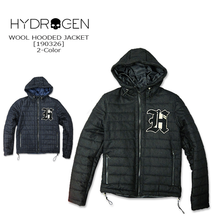 【楽天市場】HYDROGEN(ハイドロゲン) WOOL HOOD JACKET[190326] ウールジャケット ジップパーカ ジャケット