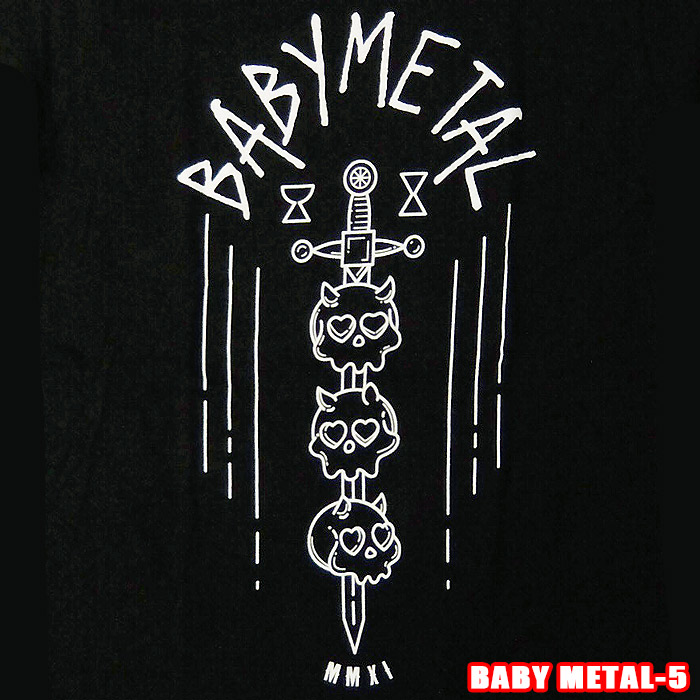 楽天市場 Rock Tee Baby Metal 5 ベビーメタル Skulls On Swordメール便送料無料 ロックｔシャツ バンドtシャツ Smtb Kd Rcp 英国 米国のオフィシャルライセンス West Wave