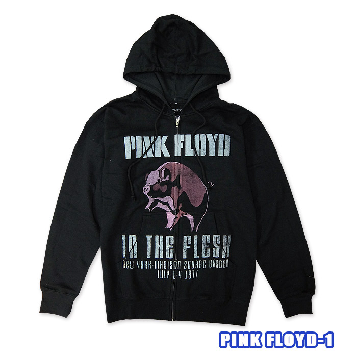 ROCK ZIP HOODY PINK FLOYD-1 Zip Hoody[[ピンク フロイド] ジップフーディ IN THE FRESH USサイズ 長袖 ジップスウェット 裏起毛 パーカ【RCP】 英国/米国のオフィシャルライセンス