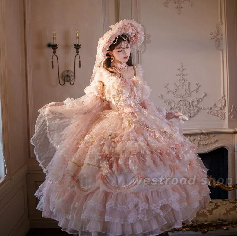 ロリータドレス レディース 花嫁 結婚式 お姫様ドレス ロング丈 豪華な 華やか 姫ロリ 甘ロリ 女子 大人 可愛い ロリータ ワンピース フォーマル パーティー ステージ 衣装 ピアノ 発表会 イベント 服 女子会 成人式 発表会 演奏会 服装 ロリータファッション S-3XL｜ウエストロード