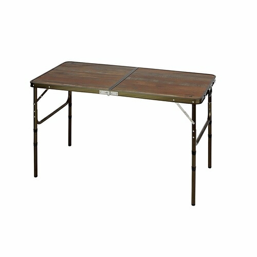 【日本正規品 13時まで当日出荷】ビストロフォールディングテーブル 120×60 〈高さ4段階調節付〉　CAPTAIN STAG（キャプテンスタッグ）