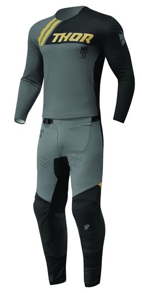 MXウエア 上下セット THOR 23sp PRIME DRIVE ブラック/グレー ジャージ&パンツ モトクロス 正規輸入品 WESTWOODMX|Westwood MX店