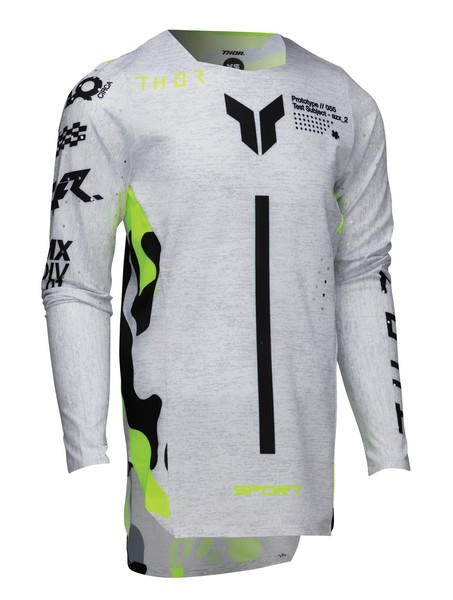 キッズ用 MXジャージ THOR SPORT RIOT ホワイト/アシッド 子供用 モトクロス 正規輸入品 WESTWOODMX 25