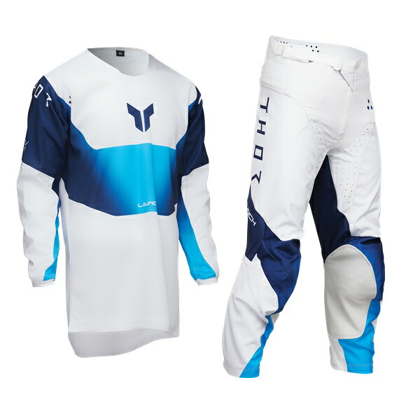 子供用 MXウエア 上下セット THOR LAUNCH STORM ホワイト キッズ ジャージ&パンツ モトクロス 正規輸入品 WESTWOODMX 25｜Westwood MX店