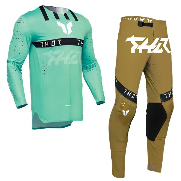 MXウエア 上下セット THOR SPORT FLITE ミント/コッパー ジャージ＆パンツ モトクロス 正規輸入品 WESTWOODMX 25sp
