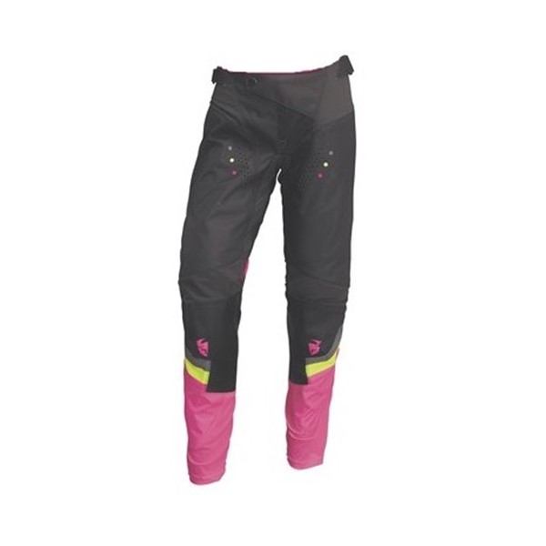 ガールズ用 THOR 22/23 MXパンツ PULSE REV チャコール/フローピンク 女性用 モトクロス 正規輸入品 WESTWOODMX|Westwood MX店