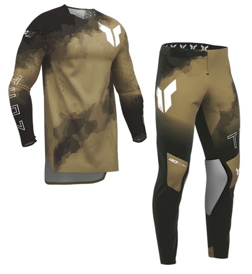 MXウエア 上下セット THOR SPORT CARBON ブラック/コッパー ジャージ＆パンツ モトクロス 正規輸入品 WESTWOODMX 26sp