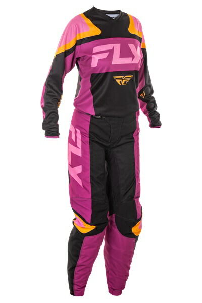 ガールズ用 MXウエア 上下セット FLY F-16 ブラック/モーブ/イエロー ジャージ＆パンツ 女性用 モトクロス 正規輸入品 WESTWOODMX 25