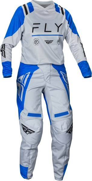 ガールズ用 MXウエア 上下セット FLY 24 F-16 アークティックグレー/ブルー ジャージ&パンツ 女性用 モトクロス 正規輸入品 WESTWOODMX|Westwood MX店