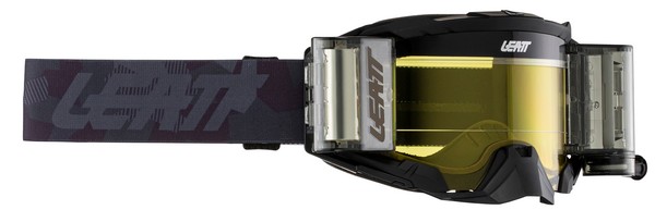 MXロールオフゴーグル LEATT 24 VELOCITY 5.5 Stealth(イエローレンズ） モトクロス MX 正規輸入品 WESTWOODMX