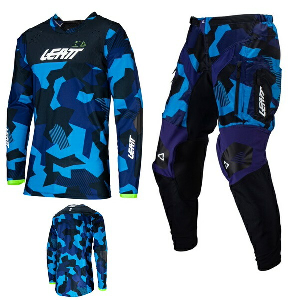 MXウエア 上下セット LEATT 24 4.5 エンデューロ ブルー ジャージ＆パンツ モトクロス 正規輸入品 WESTWOODMX｜Westwood MX店