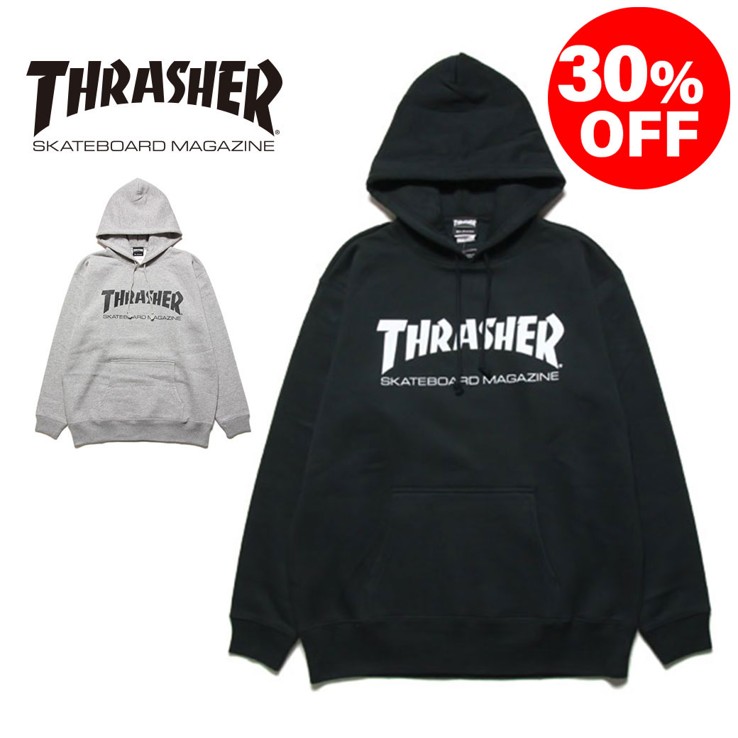 スラッシャー THRASHER スウェット　スタジャン　タイガーモカ　L セール】【THRASHER/スラッシャー】裏起毛ワンポイント刺繍