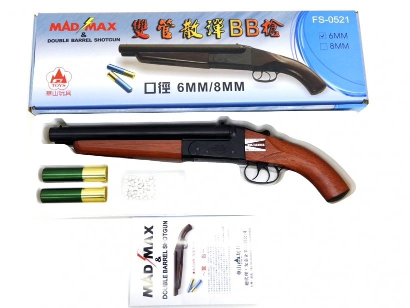 【中古】[華山] MAD MAX ダブルバレル・ショットガン ショートバレル フルメタル・リアルウッド JP ver. [ニューバージョン] 【ランクA・欠品なし 箱に傷みあり】〔夏のボーナス！〕