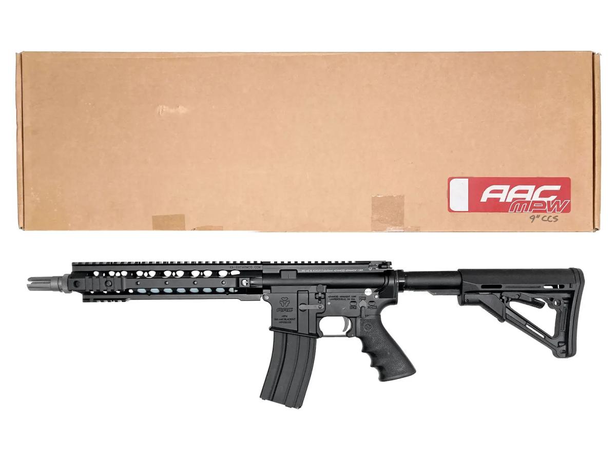 【中古 カスタムあり】[WE_RA-Tech] AAC MPW 300 BLACKOUT URX3 鍛造レシーバー LV2仕様【ランクC・画像の物が全てです(箱に傷みあり)】