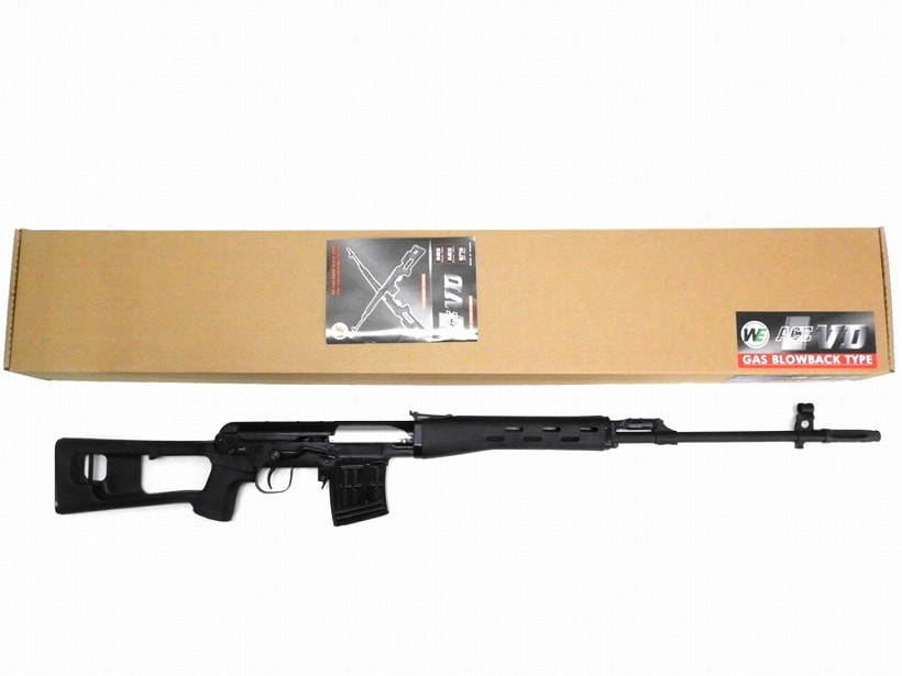 【新品 台湾直輸入】[WE] ドラグノフ SVD アルミ&ブラックストック ガスブローバックガン〔夏のボーナス！〕