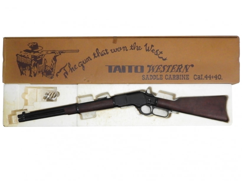 【中古】[TAITO] ウィンチェスター M1873 サドルカービン 金属モデルガン【未発火・ランクB・外箱 本体のみ 箱の内張り欠品】