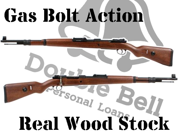 【新品】[DOUBLE BELL] kar98k リアル刻印 排莢式 ガスボルトアクション 木製ストック 専用カート5発つき no:102BA〔夏のボーナス！〕
