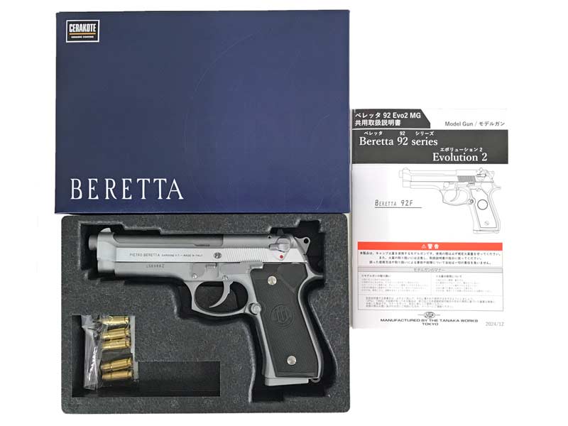 【新品】[タナカワークス] ベレッタ 92FS アイノックス ゴースト エボリューション2 セラコート ヘビーウェイト モデルガン〔夏のボーナス！〕
