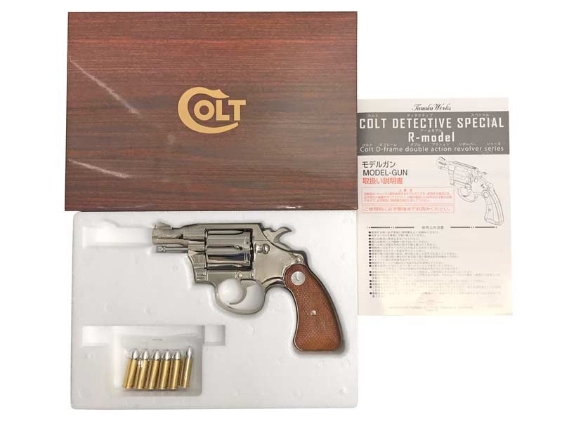 【新品】[タナカワークス] コルト ディテクティブスペシャル .38spl 2インチ セカンドイシュー Rモデル ニッケルフィニッシュ 発火モデルガン〔夏のボーナス！〕