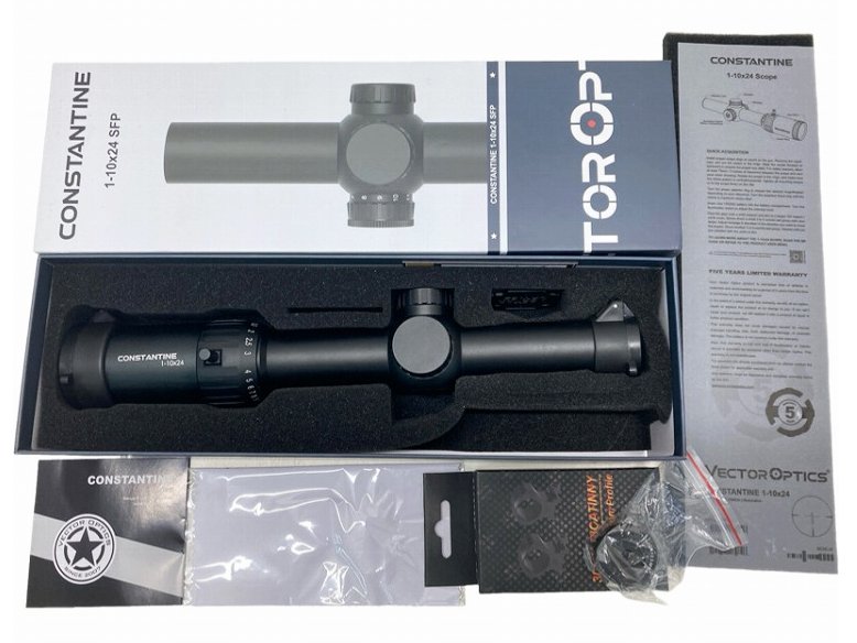 【中古】[VECTOR OPTICS] Constantine 1-10&times;24 SFP イルミネーションスコープ ミディアム ピカティニー Φ30mm ブラックカラー SCOC-31【ランクA・欠品なし】｜エアガンドットジェーピー