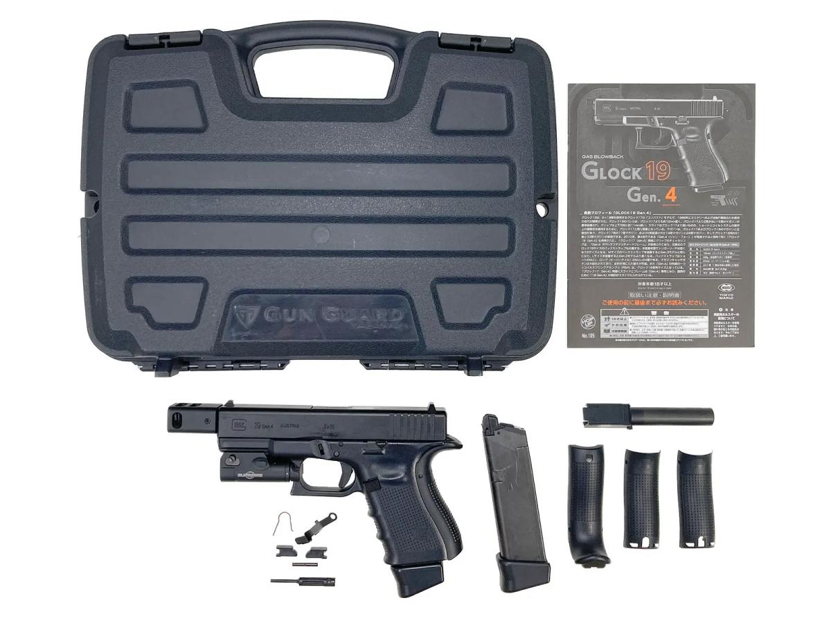 【中古 カスタムあり】[東京マルイ] グロック19 Gen4 ガスブローバックガン バレルカスタム ガンケース付き【ランクC・画像の物が全てです(ガンケース付)】｜エアガンドットジェーピー 17,505円