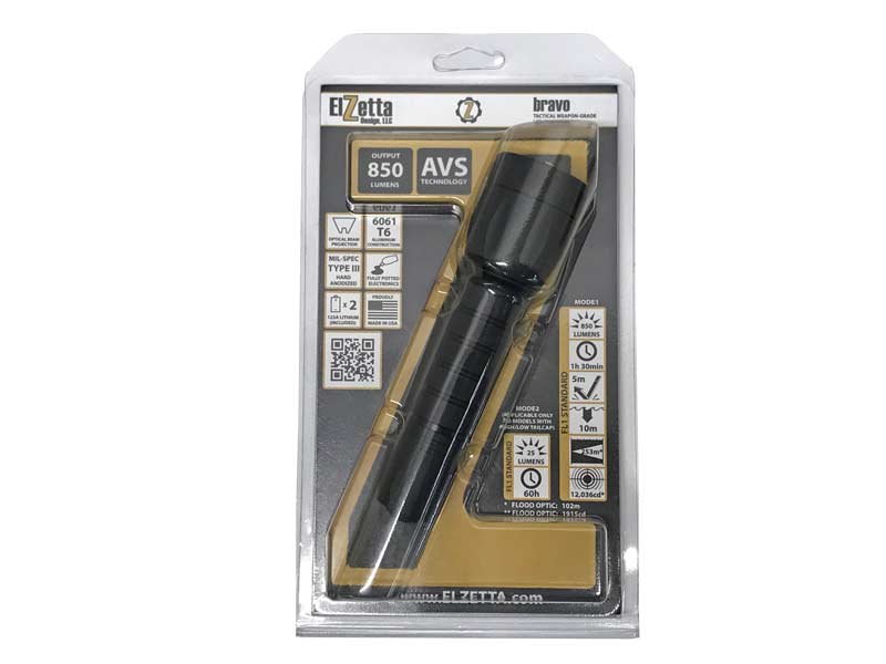【中古】[ELZETTA] B133 ブラボー BRAVO GEN3 STDベゼル 集光 HI-LOWスイッチ 850ルーメン【ランクA・欠品なし 箱に傷みあり】
