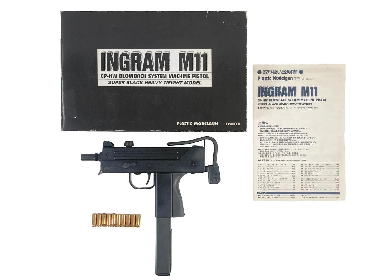 【中古】[タイトー] イングラムM11 スーパーブラックHW CP-HW【ランクA・外箱 説明書 本体のみ 箱に傷みあり】〔夏のボーナスで〕｜エアガンドットジェーピー