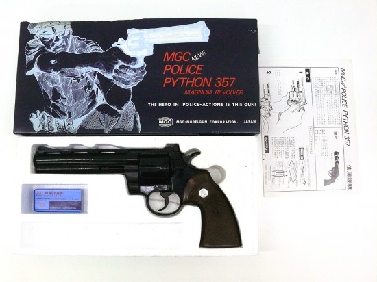 【中古】[MGC] コルト パイソン 357マグナム 6インチ 発火モデルガン【ランクB・欠品なし 箱に傷みあり】