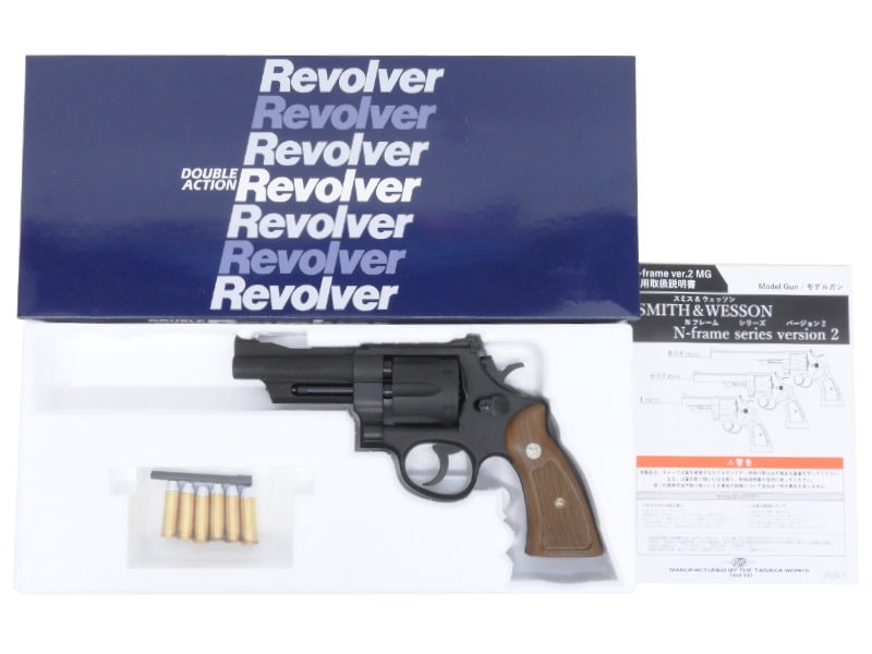 【中古】[タナカワークス] S&W M28 ザ ハイウェイ パトロールマン 4インチ HW 発火モデルガン 木製グリップ【未発火・ランクA・画像の物が全てです(箱有)】