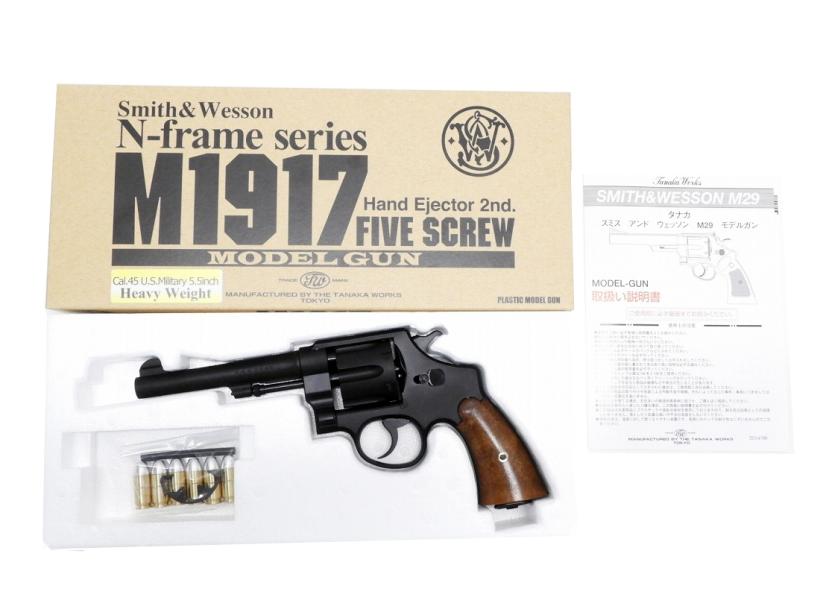 【中古】[タナカワークス] S&W M1917 CAL.45 U.S.Military 5.5インチ HW 発火モデルガン【未発火・ランクA・欠品なし】〔夏のボーナス！〕