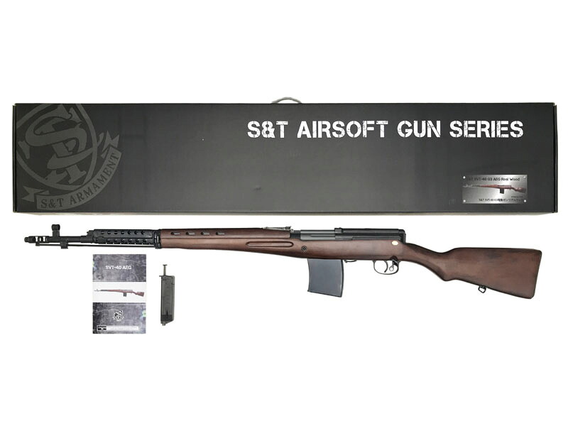 【中古】[S&T] SVT-40 リアルウッド G3 電動ガン【ランクB・欠品なし 箱に傷みあり】