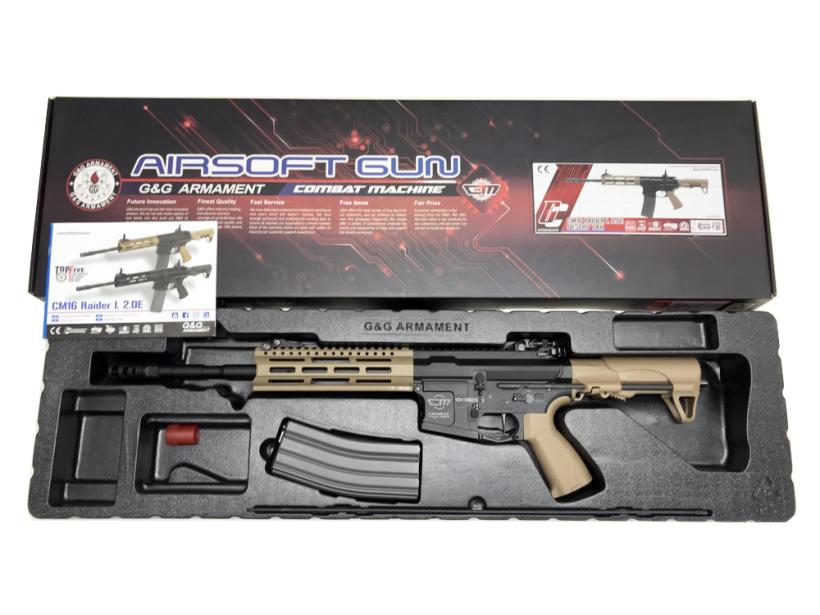 【中古】[G&G] CM16 Raider-L 2.0E デザートタン 電動ガン【ランクC・外箱 本体のみ】
