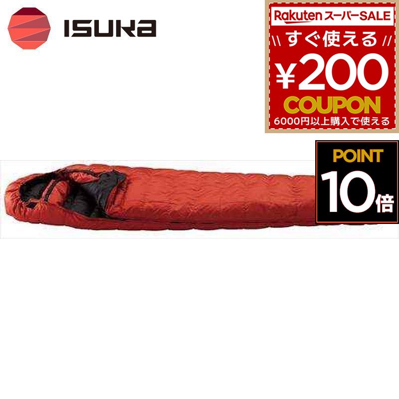 ISUKA イスカ 寝袋 シュラフ 冬用 -6℃ -6度 オール時期 車中泊 難民キャンプ 山登り アウトドア 落ちこむつけ加える ポハラ X ポハラX ブリック テラコッタ オレンジ色 [少なくとも当て嵌める気温-6度 さし引き ] 146929 4988998146916