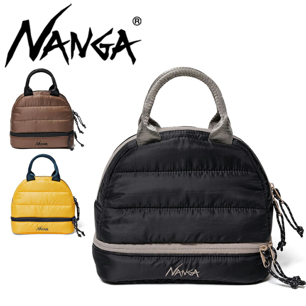 ナンガ ミニバッグ バッグ 2025年 新作 おしゃれ 人気 NANGA MINI COOL BAG ナイロン 保冷 クールバッグ 保冷バッグ バッグ ランチバッグ ゴルフ ピクニック 散歩 黒 ブラック ブラウン イエロー 黄色 手提げ袋 ギフト プレゼント 誕生日プレゼント