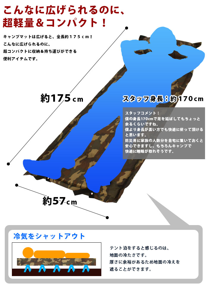 国内最安値高評価 4枚セット 自動膨張式エアーマットピロー付迷彩 キャンピングマット2 5cm シングルサイズキャンプマットマット寝袋マットエアマットマットレス車中泊マットインフレータブル軽量コンパクトアウトドアレジャーキャンプキャンプ用品車中泊