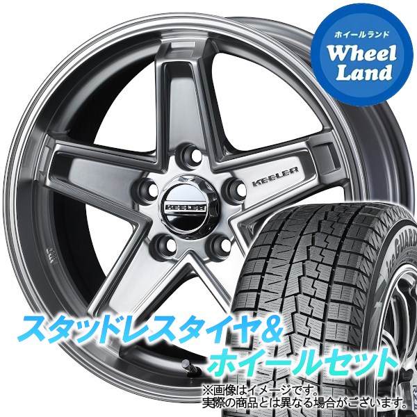 【10日(金)期間限定クーポン!!】【タイヤ交換対象】トヨタ マークX ジオ 10系 WEDS キーラー タクティクス ハイパーシルバー ヨコハマ アイスガード 7 IG70 215/60R16 16インチ スタッドレスタイヤ&ホイールセット 4本1台分