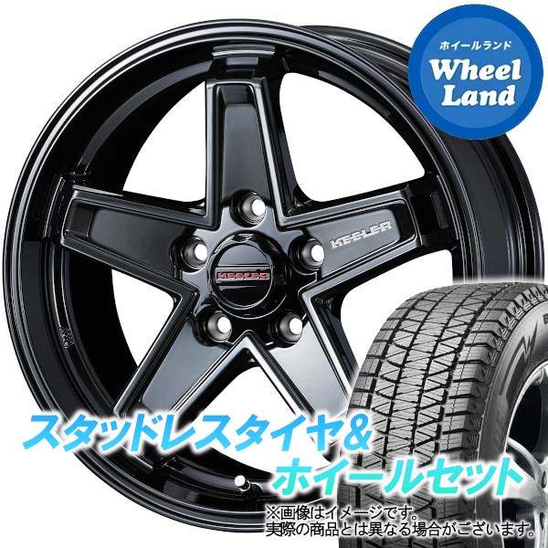 【25日(土)5の付く日限定クーポン!!】【タイヤ交換対象】トヨタ RAV4 50系カスタムサイズ WEDS キーラー タクティクス グロスブラック ブリヂストン ブリザック DM-V3 245/65R17 17インチ スタッドレスタイヤ&ホイールセット 4本1台分｜ホイールランド 店
