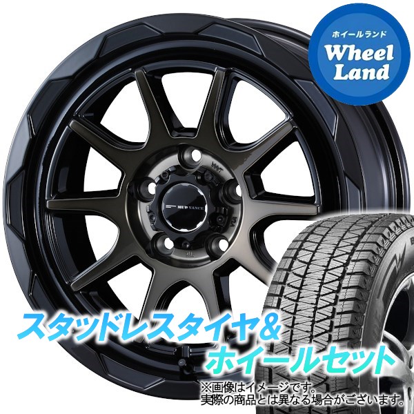 【20日(月)0の付く日限定クーポン!!】【タイヤ交換対象】スズキ エスクード TD#4W マッドヴァンス 06 BKポリッシュブロンズクリア ブリヂストン ブリザック DM-V3 225/70R16 16インチ スタッドレスタイヤ&ホイールセット 4本1台分