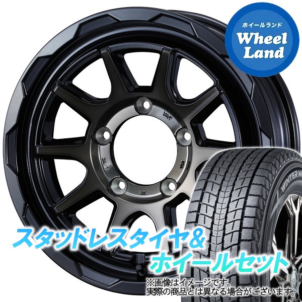 【10日(金)期間限定クーポン!!】【タイヤ交換対象】スズキ ジムニー JB23 マッドヴァンス 06 BKポリッシュブロンズクリア ダンロップ ウインターマックス SJ8+ 175/80R16 16インチ スタッドレスタイヤ&ホイールセット 4本1台分