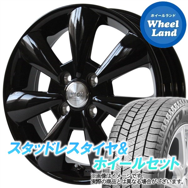 4 25 月 24h限定クーポン タイヤ ホイール タイヤ交換対象 ホンダ スタッドレスタイヤ ホイールセット N Box Jf系 スタッドレスタイヤ ホイールセット Na車 4wd ルーシー ブリヂストン グロスブラック Lucy Vrx3 165 55r15 15インチ ブリザック スタッドレス