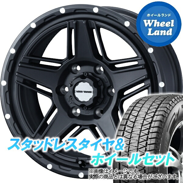【30日期間限定特別クーポン!!】【タイヤ交換対象】トヨタ ハイラックス サーフ 210系 WEDS マッドヴァンス 07 フルマットブラック ブリヂストン ブリザック DM-V3 265/65R17 17インチ スタッドレスタイヤ&ホイールセット 4本1台分｜ホイールランド 店