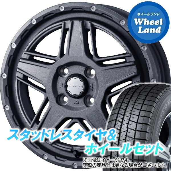 市場 15日 タイヤ交換対象 Ekスペース お得なクーポンあり ダンロップ マッドヴァンス ミツビシ B11a系 金 Weds フリントグレイ 07