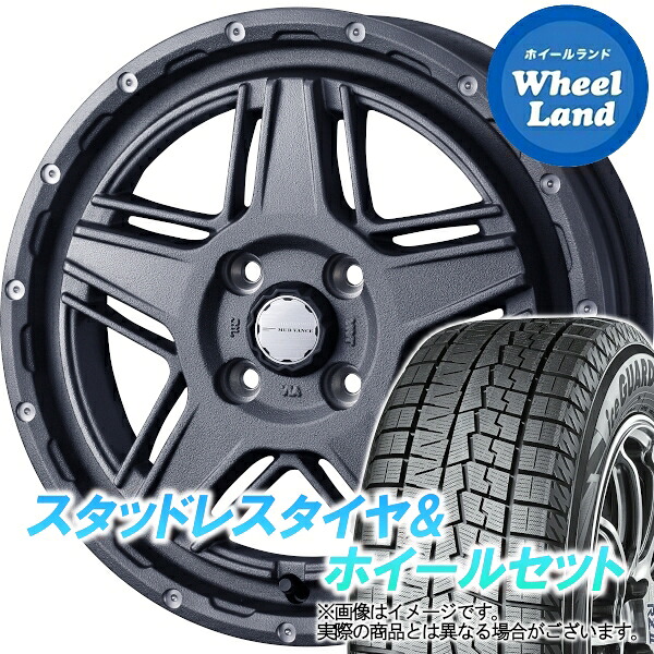 【10日(金)期間限定クーポン!!】【タイヤ交換対象】スズキ ソリオ MA15系 WEDS マッドヴァンス 07 フリントグレイ ヨコハマ アイスガード 7 IG70 165/65R14 14インチ スタッドレスタイヤ&ホイールセット 4本1台分